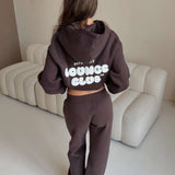 LOUNGE CLUB FLARED LEG JOGGERS