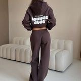 LOUNGE CLUB FLARED LEG JOGGERS