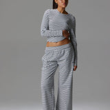 PALMER SOFT STRIPE WIDE LEG PANTS