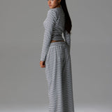 PALMER SOFT STRIPE WIDE LEG PANTS