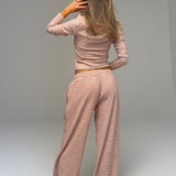 PALMER SOFT STRIPE WIDE LEG PANTS