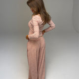 PALMER SOFT STRIPE WIDE LEG PANTS