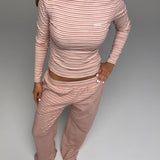 PALMER SOFT STRIPE WIDE LEG PANTS