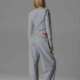 PALMER SOFT STRIPE WIDE LEG PANTS