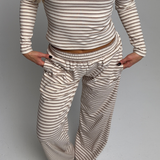 PALMER SOFT STRIPE WIDE LEG PANTS