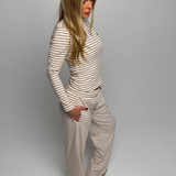 PALMER SOFT STRIPE WIDE LEG PANTS