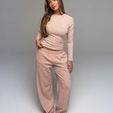 PALMER SOFT STRIPE WIDE LEG PANTS
