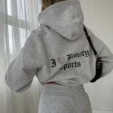 I ♥ FITBERRY OVERSIZED ZIP HOODIE