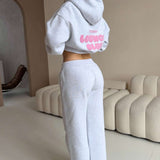 LOUNGE CLUB FLARED LEG JOGGERS