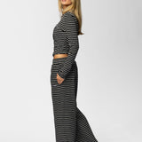 PALMER SOFT STRIPE WIDE LEG PANTS