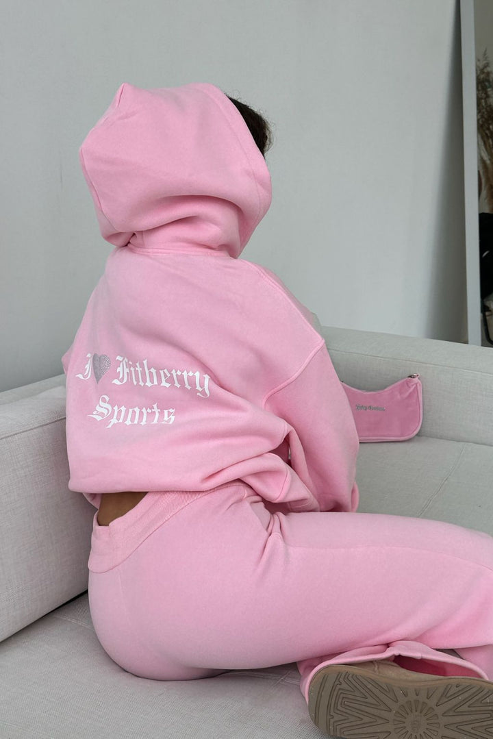 I ♥ FITBERRY OVERSIZED ZIP HOODIE