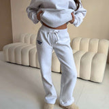 LOUNGE CLUB FLARED LEG JOGGERS