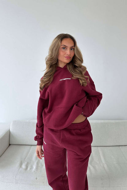 Oversized Hoodie - Burgundy | Fitberry Sport Series – Fitberry Sports