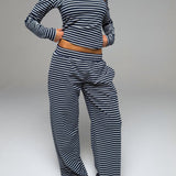 PALMER SOFT STRIPE WIDE LEG PANTS