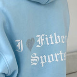 I ♥ FITBERRY OVERSIZED ZIP HOODIE