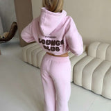 LOUNGE CLUB FLARED LEG JOGGERS