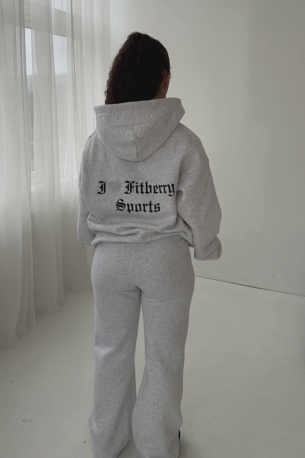 I ♥ FITBERRY OVERSIZED ZIP HOODIE